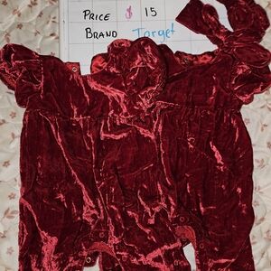 Target Red Velvet Baby Outfit